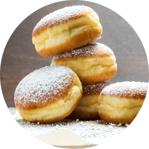 Ein Beispielbild mit Pfannkuchen - Der Link auf dem Bild führt zur Produktübersicht der Fettprodukte innerhalb der Webseite.